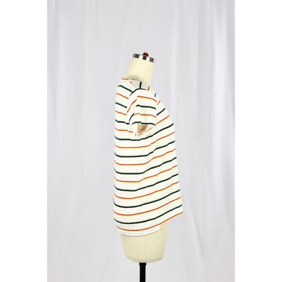 MADEWELL City Tee White Walcott Striped Linen Blend Scoop Neck T-Shirt, Size XS - Picture 5 of 13